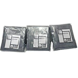 Under-Bed Bags Set of 3 Poly-Pro Side w/Zipper PVC Top Grey New 18 x 30 x 6 in